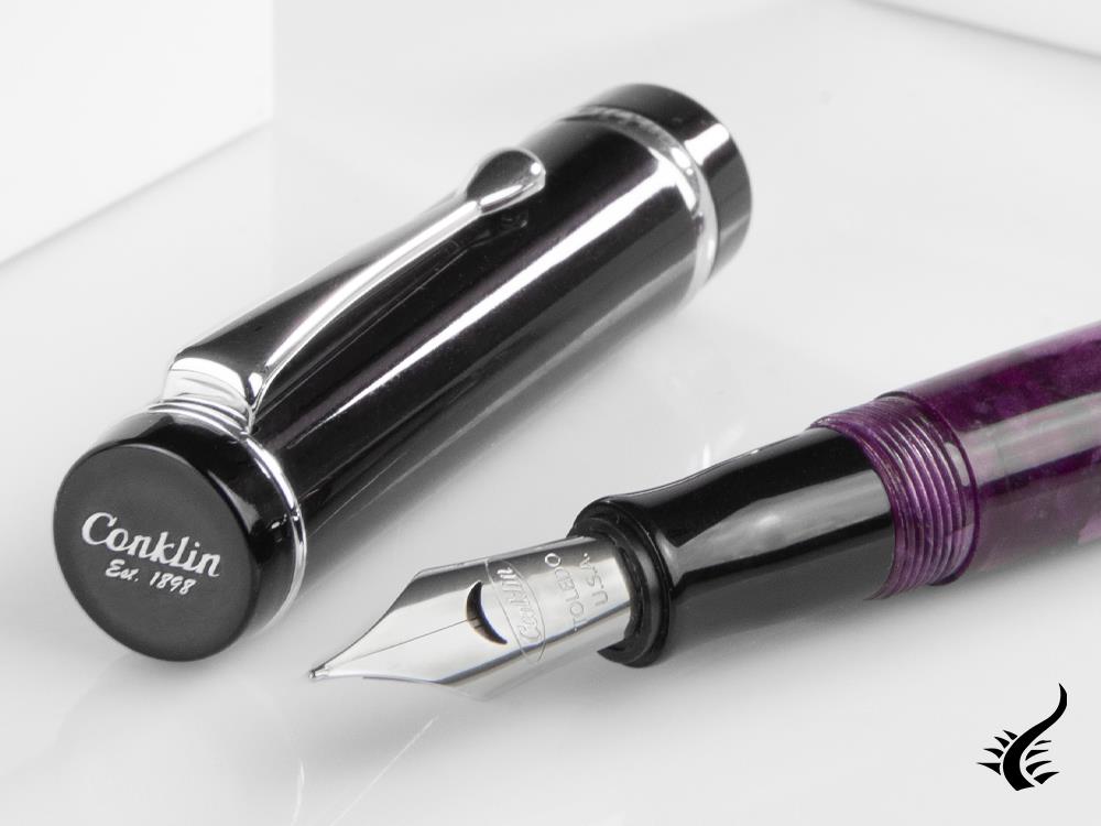 Conklin Duragraph Purple Nights Fountain Pen, Resin, Purple, CK71392