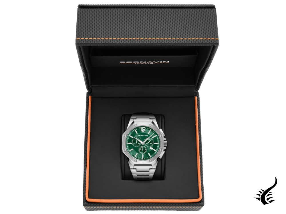 Cornavin Downtown Quartz Watch, Chronograph, 44 mm, Green, CO2010-2025