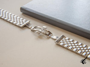 Glycine, Steel bracelet, 22mm, Silver, MB5-22