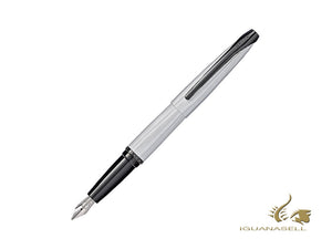 Cross ATX Fountain Pen, Chrome PVD, Silver, Brushed, Black PVD Trims