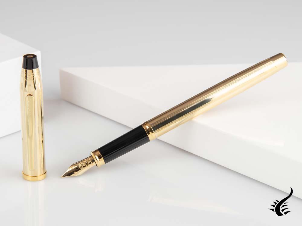 Stylo plume Cross Century II, plaqué or 10 carats, plaqué or 23 carats