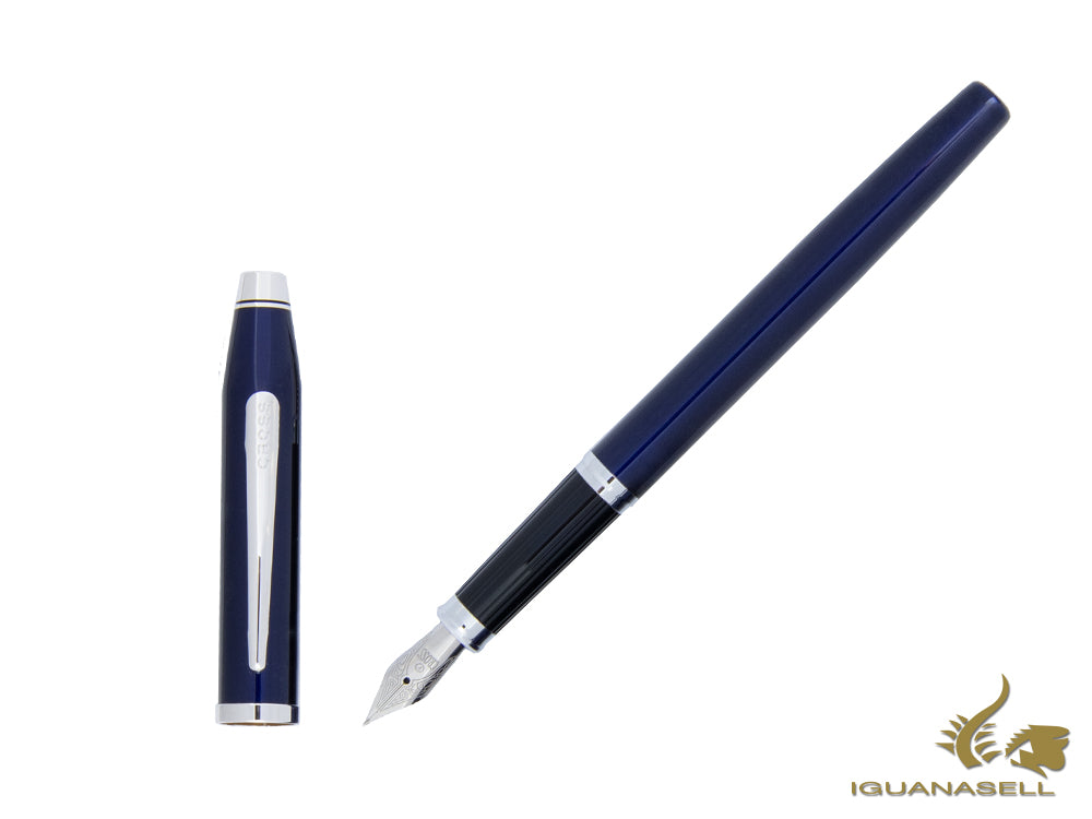 Cross Century II Fountain Pen, Lacquer, Blue, Rhodium trim, AT0086-103