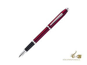 Cross Century II Fountain Pen, Lacquer, Red, Rhodium trim, AT0086-114