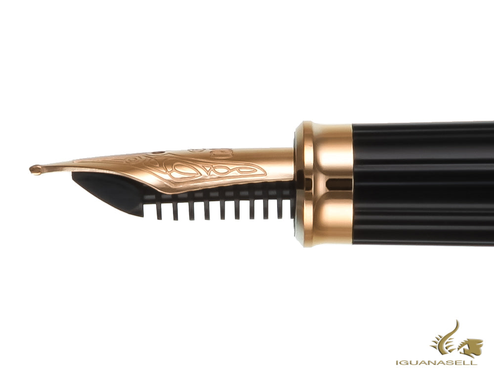 Stylo plume Cross Century II Medalist, chrome brossé, plaqué or 23 carats