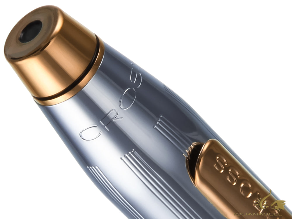 Stylo plume Cross Century II Medalist, chrome brossé, plaqué or 23 carats