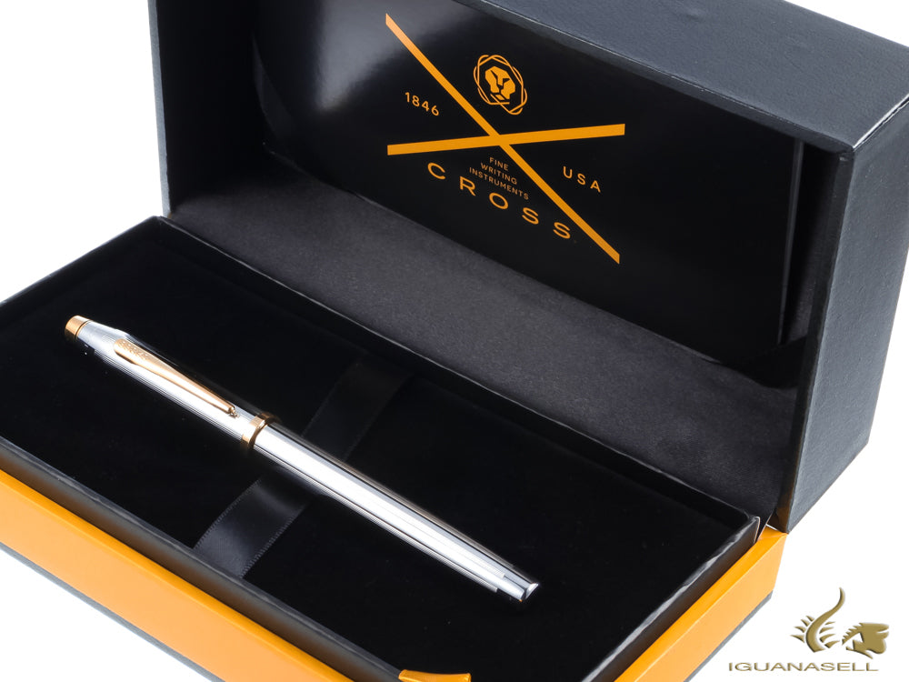 Cross Century II Medalist Fountain Pen, Brushed chrome, 23K Gold plated