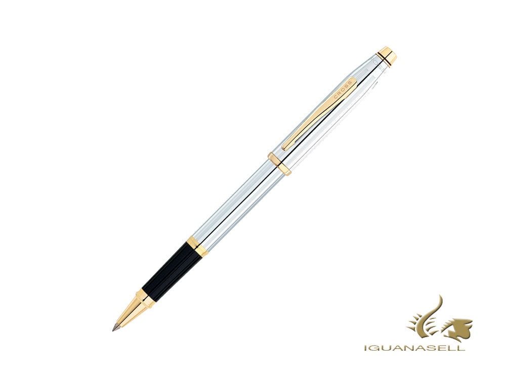 Cross Century II Medalist Rollerball pen, Chrome, Silver, 23K Gold plated