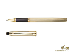 Cross Century II Rollerball pen, 10K Gold Filled, Gold trim, Ribbed, Polished