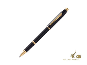 Cross Century II Rollerball pen, Lacquer, Black, 23K Gold plated, 414-1