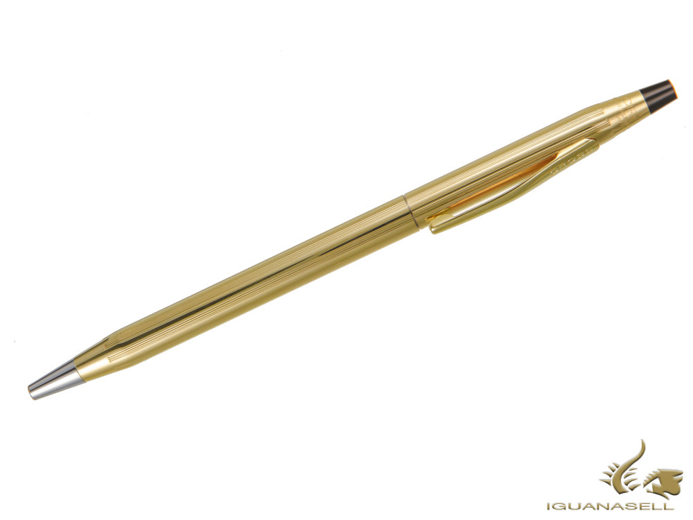 Cross Classic Century Ballpoint pen, 10K Gold Filled, Gold, Polished, Ribbed