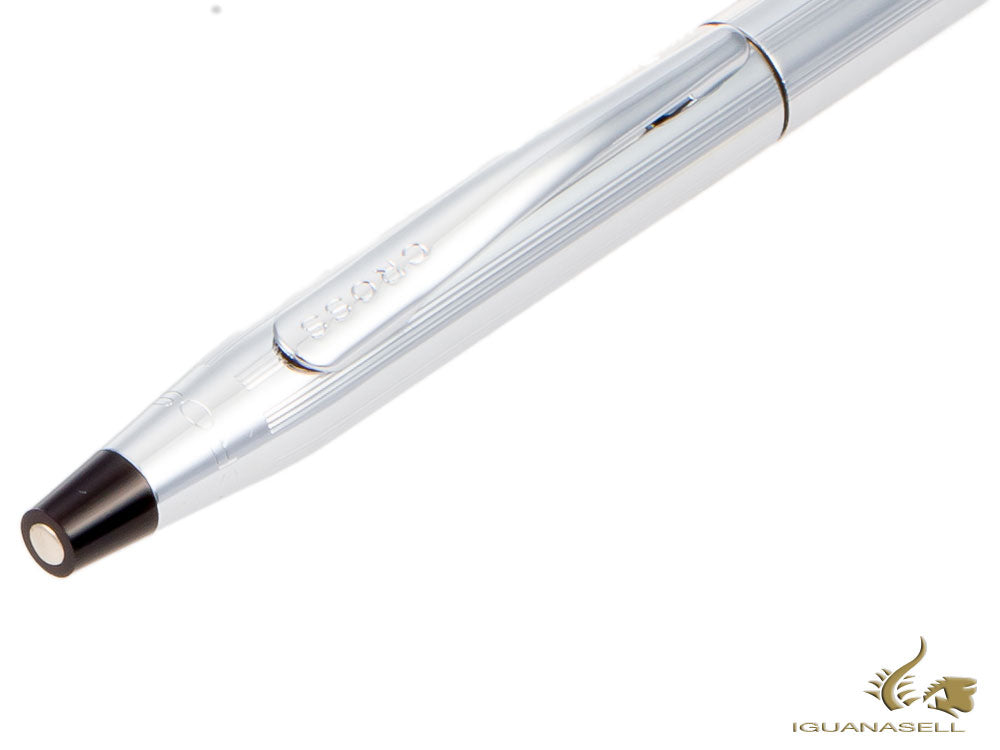 Cross Classic Century Ballpoint pen, Chrome, Silver, Polished, Ribbed, 3502