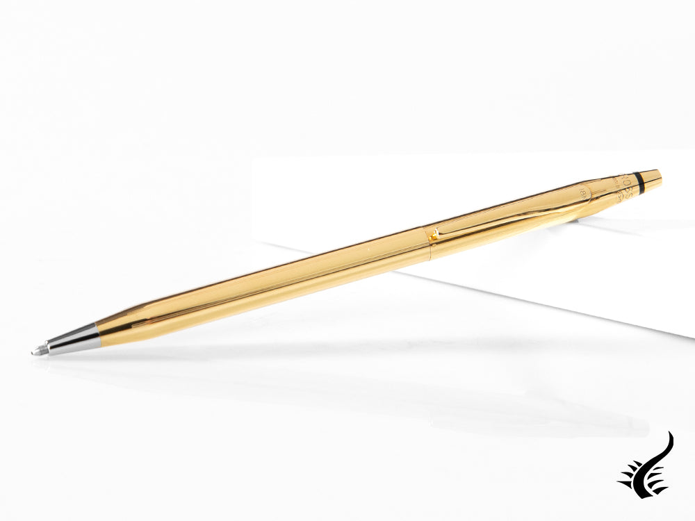 Cross Classic Century Ballpoint pen, Gold 18k, Gold, Polished, Ribbed, 8032