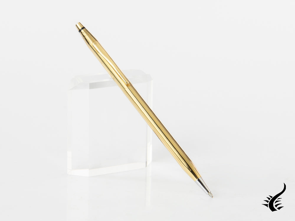 Cross Classic Century Ballpoint pen, Gold 18k, Gold, Polished, Ribbed, 8032