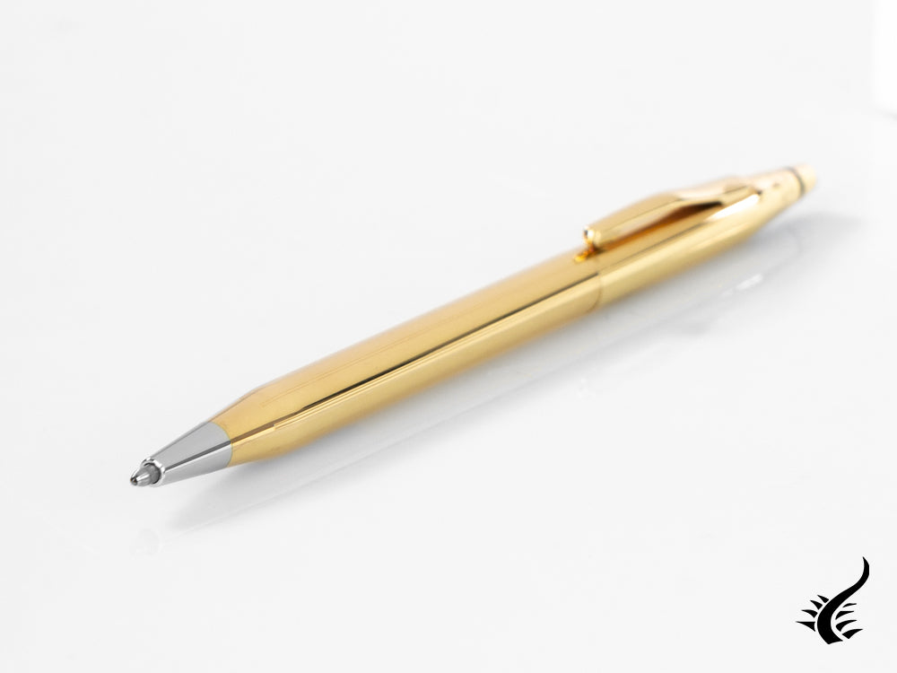 Cross Classic Century Ballpoint pen, Gold 18k, Gold, Polished, Ribbed, 8032