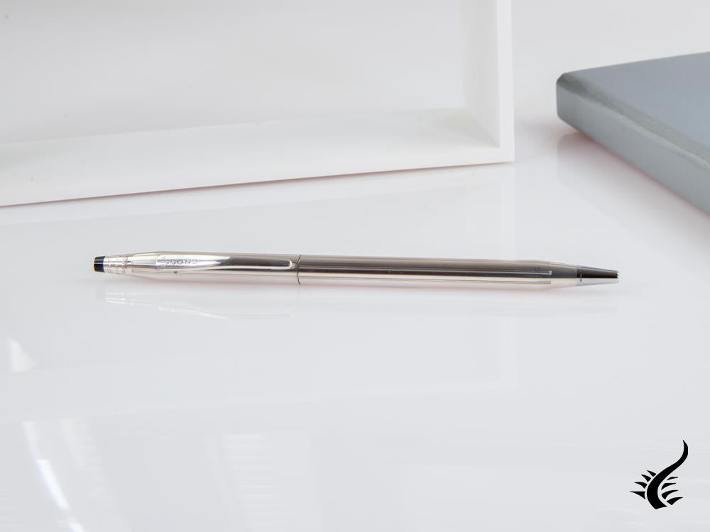 Cross Classic Century Ballpoint pen, Silver, Polished, Ribbed, H3002