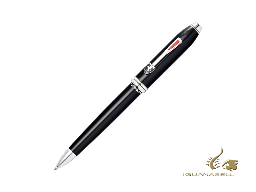 Cross Ferrari Townsend Ballpoint Pen, Lacquer, Black, Rhodium, FR0042-56