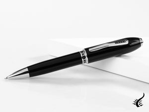 Cross Peerless 125 Ballpoint pen, Lacquer, Black, Polished, Platinum, AT0702-1