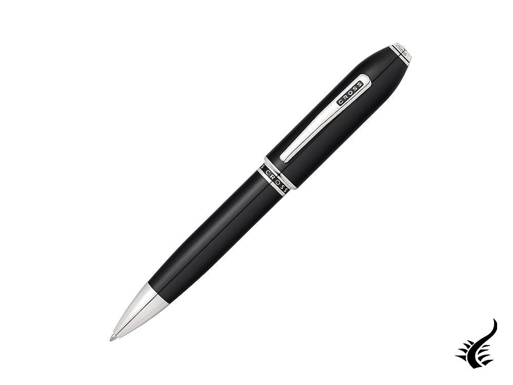 Cross Peerless 125 Ballpoint pen, Lacquer, Black, Polished, Platinum, AT0702-1