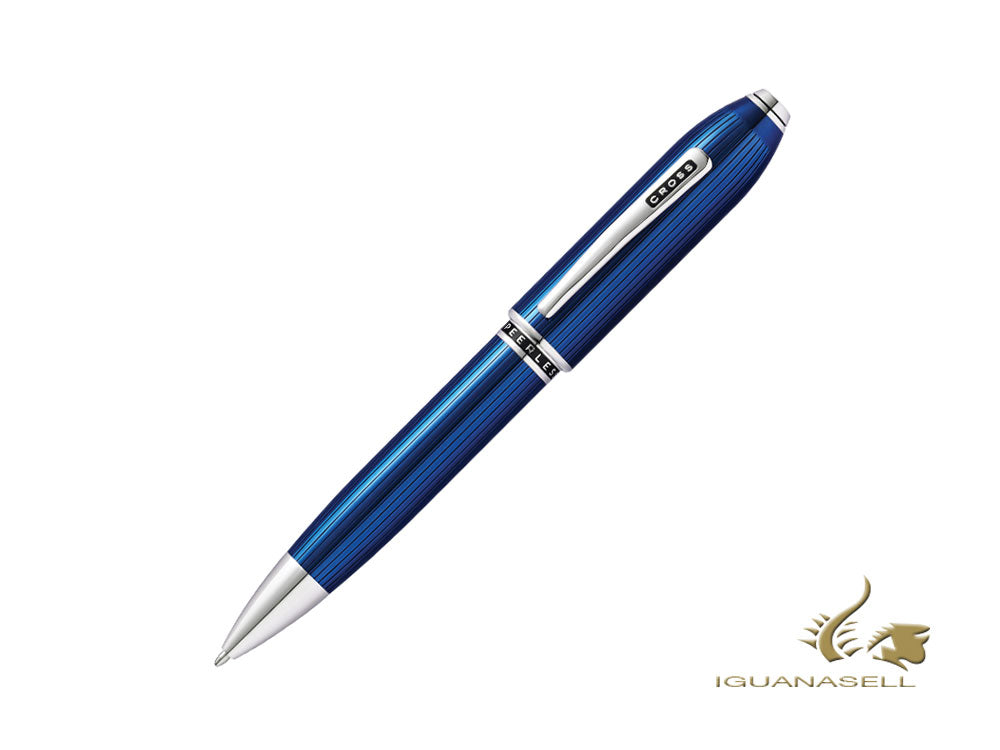 Cross Peerless 125 Ballpoint pen, Lacquer, Blue, Platinum trim, AT0702-14