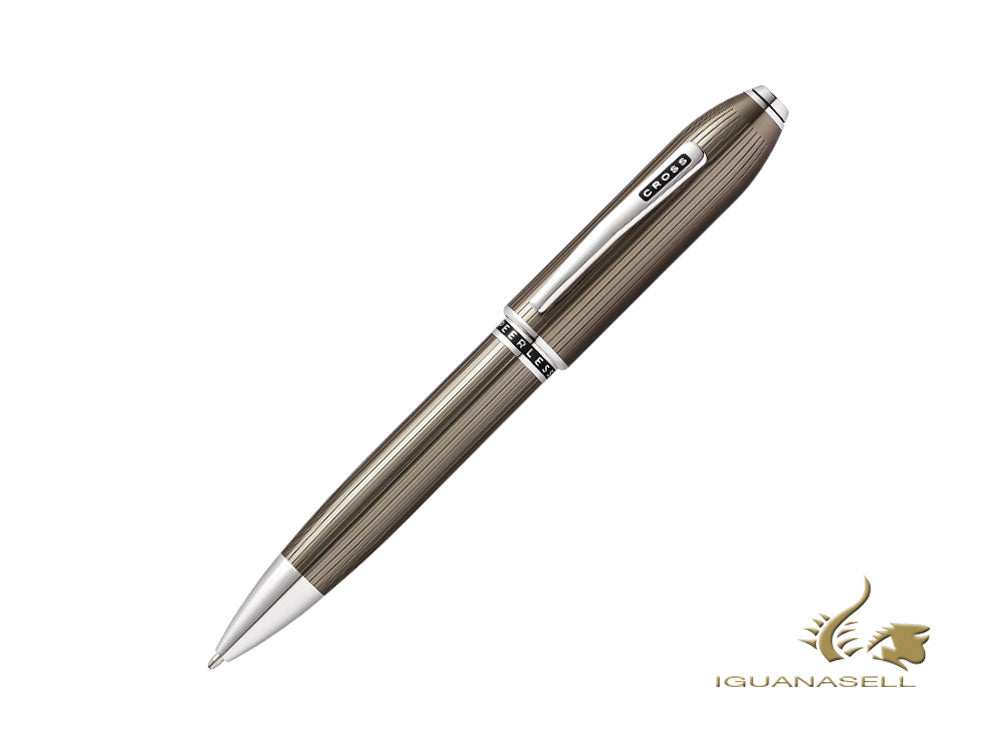 Cross Peerless 125 Ballpoint pen, Lacquer, Grey, Platinum trim, AT0702-13