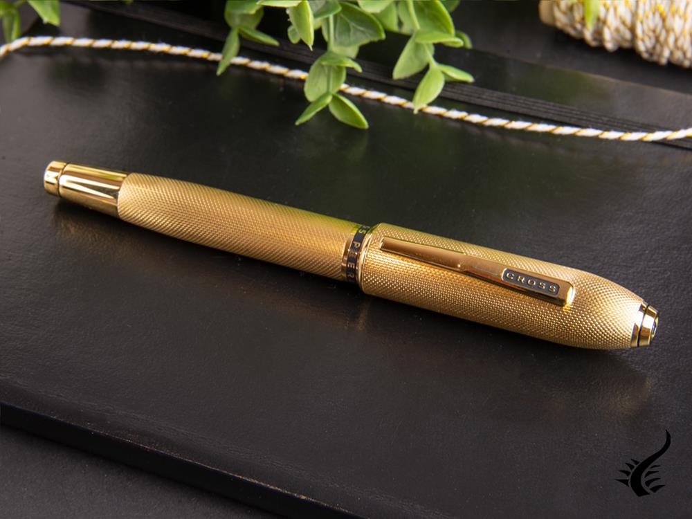 Stylo plume Cross Peerless 125, plaqué or 23 carats, poli, AT0706-4