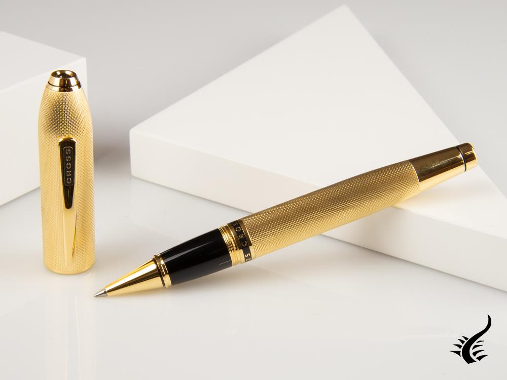 Cross Peerless 125 Rollerball pen, 23K Gold Plated, AT0705-4