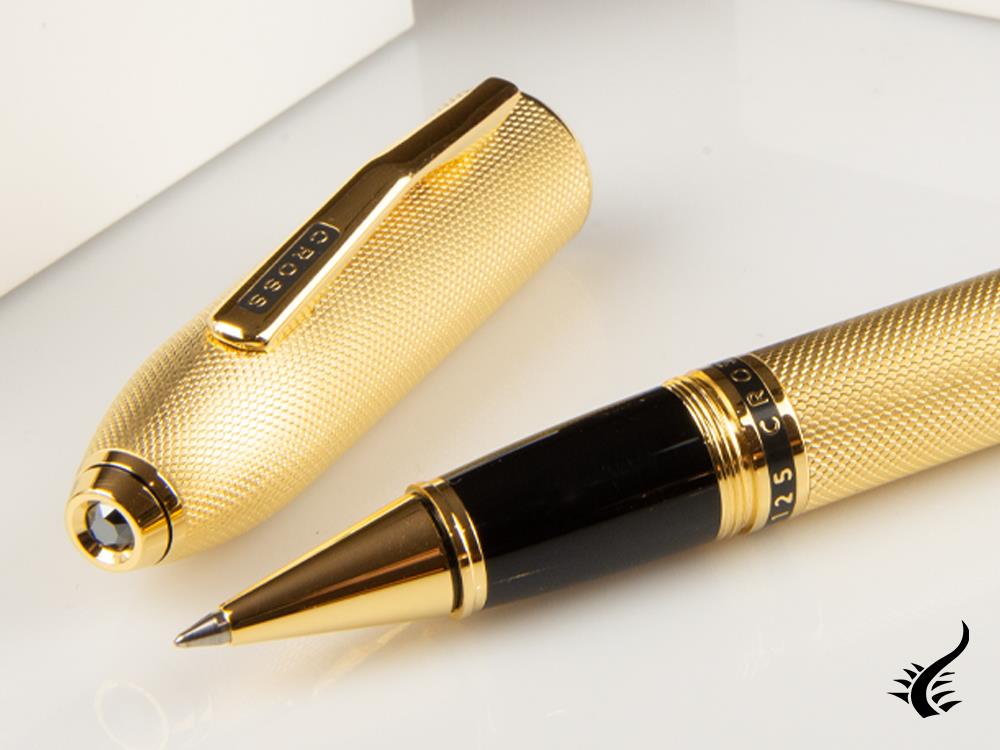 Cross Peerless 125 Rollerball pen, 23K Gold Plated, AT0705-4