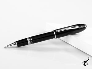 Cross Peerless 125 Rollerball pen, Lacquer, Black, Platinum trim, AT0705-1