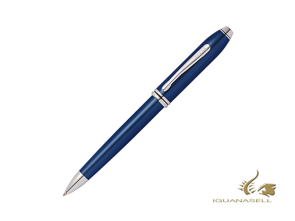 Cross Townsend Ballpoint pen, Lacquer, Blue Quartz, Rhodium trim, 692TW-1