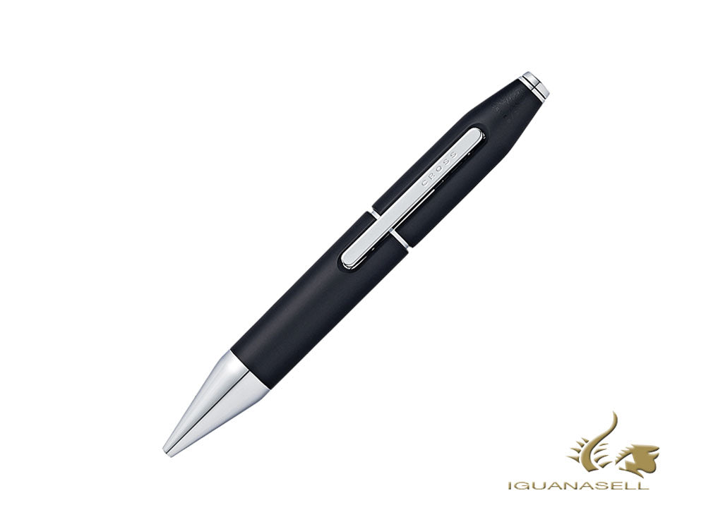 Cross X Ballpoint pen, Resin, Black, Chrome Trim, Polished, AT0725-1