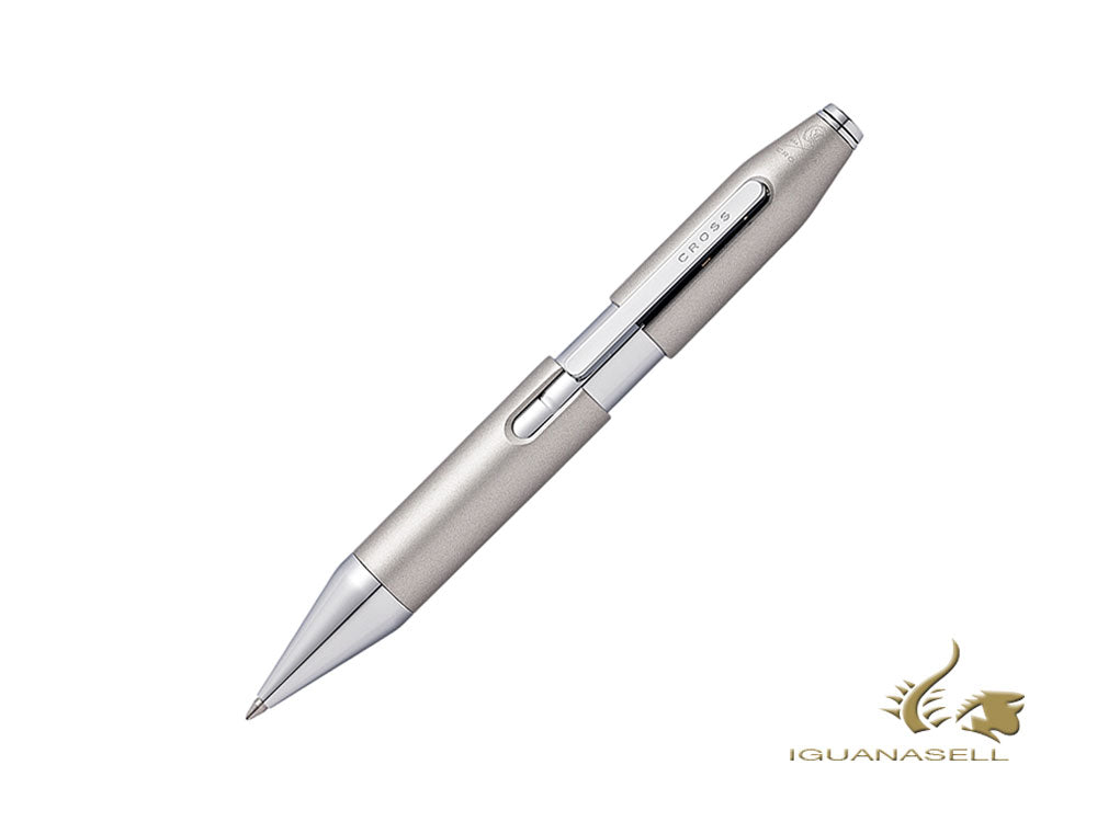 Cross X Ballpoint pen, Resin, Grey, Chrome Trim, Polished, AT0725-2