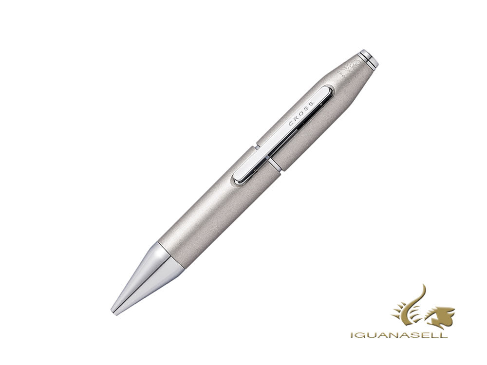 Cross X Ballpoint pen, Resin, Grey, Chrome Trim, Polished, AT0725-2