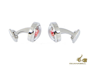 Boutons de manchette « Bubble Locket » de Deakin &amp; Francis, argent 925, BMC0009C0001