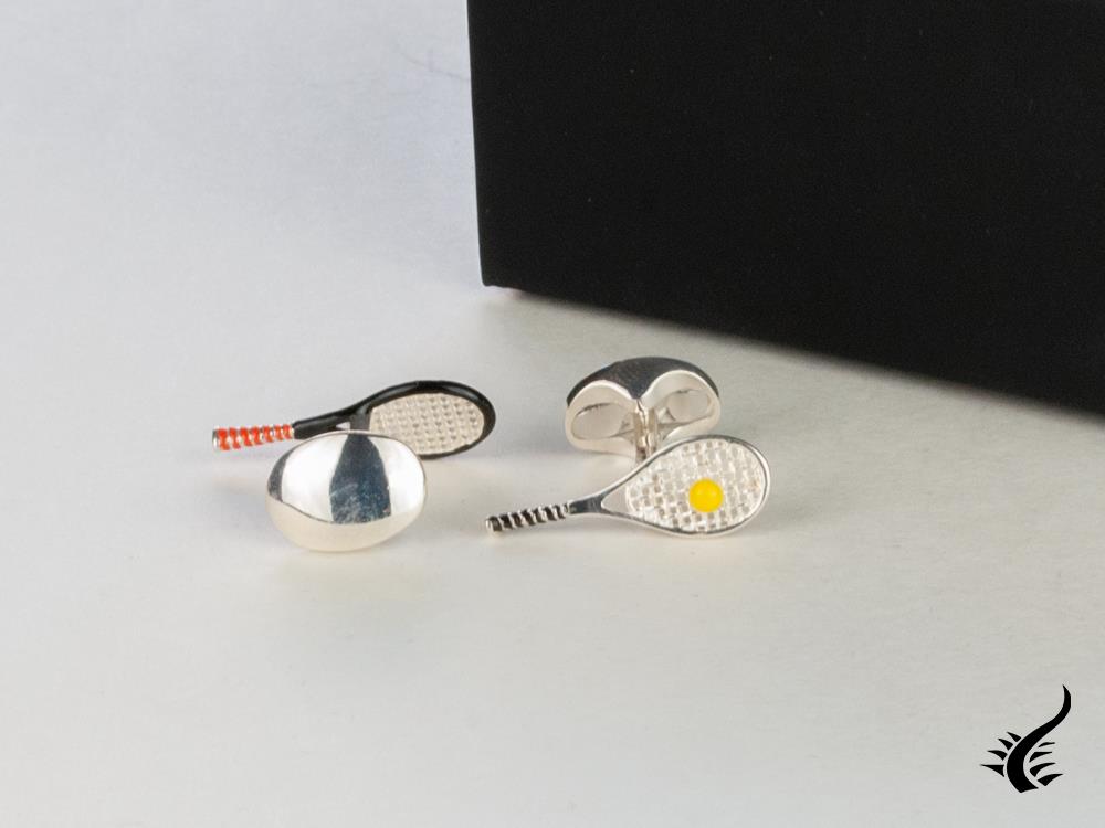 Deakin & Francis Sports "Rackets" Cufflinks, Silver .925, Silver, C1634S222110