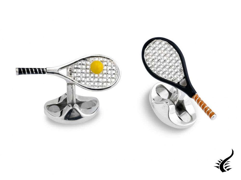 Deakin & Francis Sports "Rackets" Cufflinks, Silver .925, Silver, C1634S222110