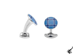 Deakin & Francis Vitreous Enamel Cufflinks, Silver .925, Blue, C1256S0401