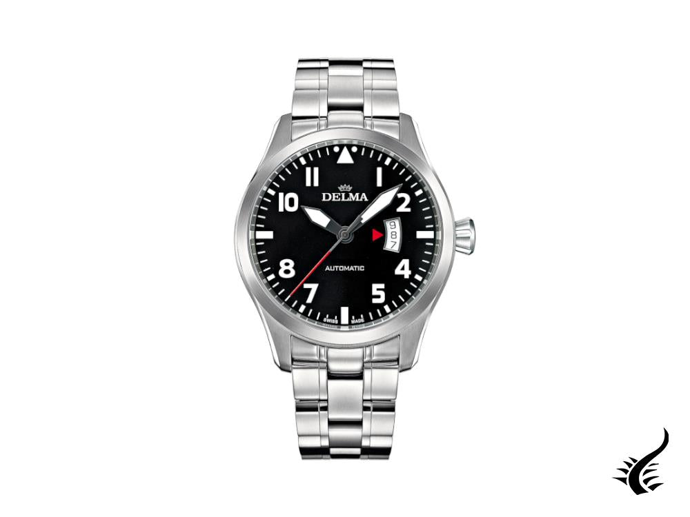 Montre automatique Delma Aero Commander, noire, 45 mm, 41702.570.6.038