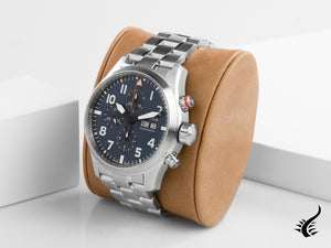 Montre automatique Delma Aero Commander, bleu, 45 mm, chronographe, 41702.580.6.049