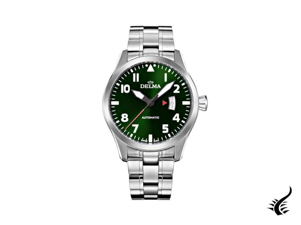 Delma Aero Commander Automatic Watch, Green, 45 mm, 41702.570.6.149