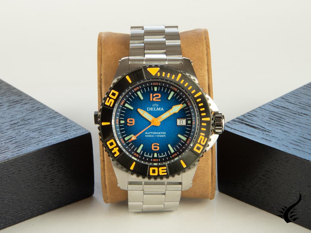 Delma Diver Blue Shark III Azores Automatic Watch, Blue, 47mm, 54701.700.6.048