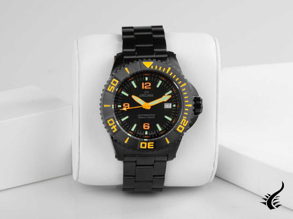 Montre automatique Delma Diver Blue Shark III Black Edition, 44701.700.6.034