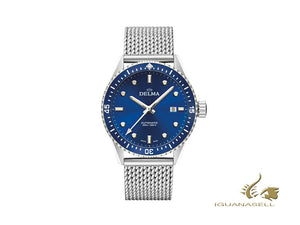 Montre automatique Delma Diver Cayman, bleu, 42 mm, 41801.706.6.041