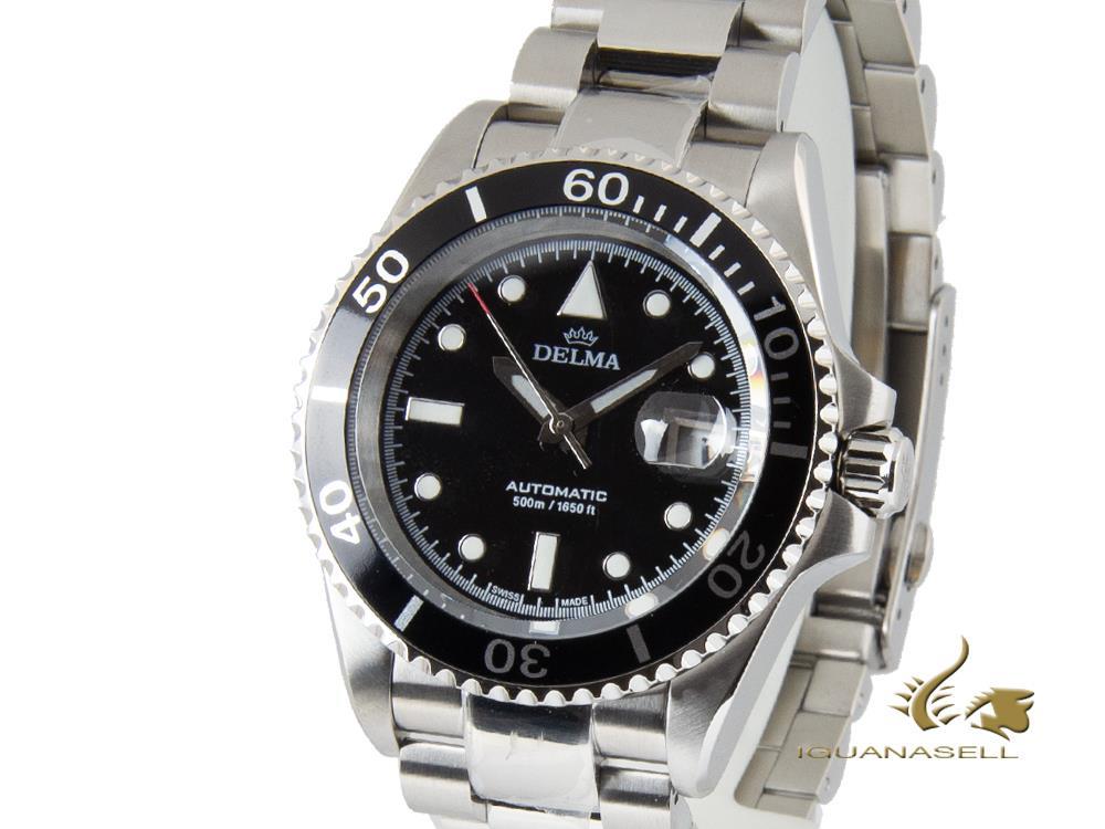 Delma Diver Commodore Automatic Watch, Black, 43 mm, 41701.690.6.031