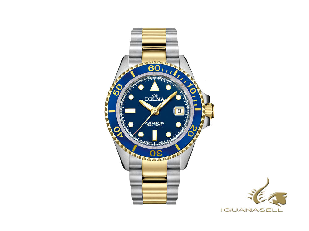 Delma Diver Commodore Automatic Watch, Blue, 43 mm, 52701.690.6.041