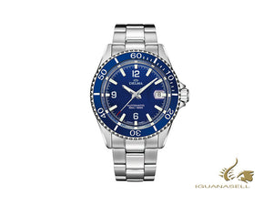 Montre automatique Delma Diver Santiago, bleu, 43 mm, 41701.560.6.044