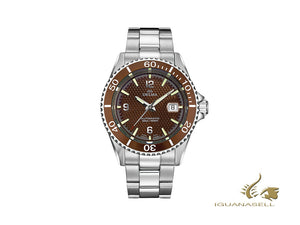 Montre automatique Delma Diver Santiago, marron, 43 mm, 41701.560.6.104