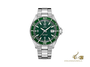 Montre automatique Delma Diver Santiago, verte, 43 mm, 41701.560.6.144