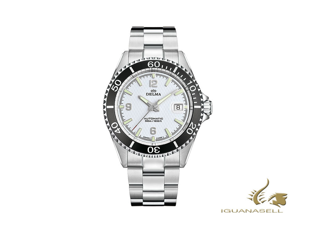 Delma Diver Santiago Automatic Watch, White, 43 mm, 41701.560.6.014