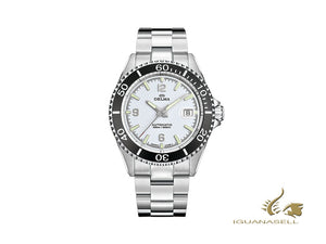 Montre automatique Delma Diver Santiago, blanche, 43 mm, 41701.560.6.014