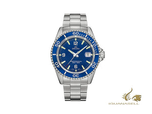 Montre à quartz Delma Diver Santiago, bleu, 43 mm, 20 atm, 41701.562.6.044